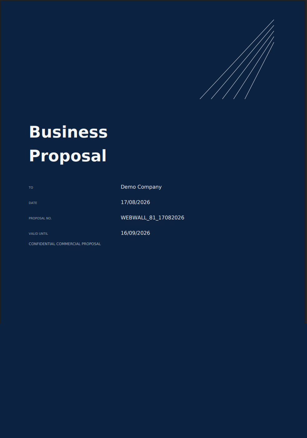 Webwall Proposal Builder